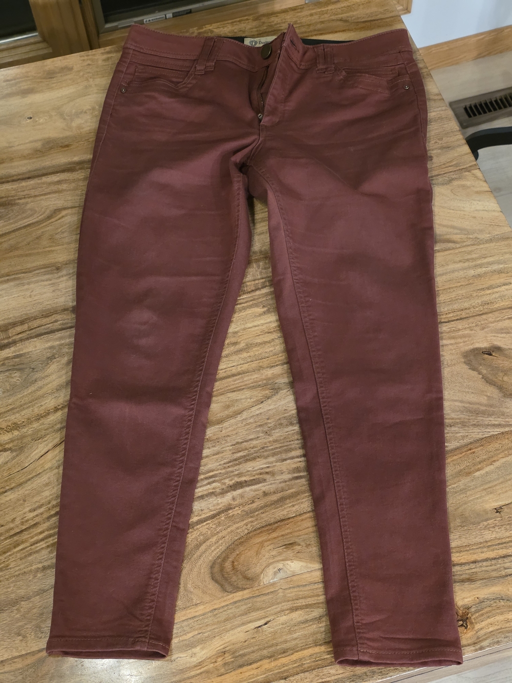 Democracy."Ab"solution Skinny Stretch Pants in Dark Rust/Red In Women's Size 12
